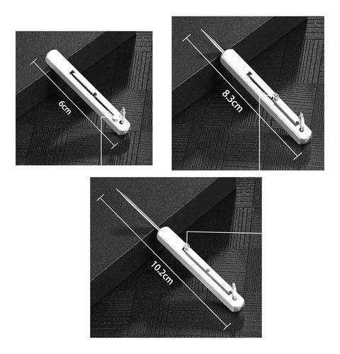 Palillos De Dientes Titanio Portátiles - 6 Unidades