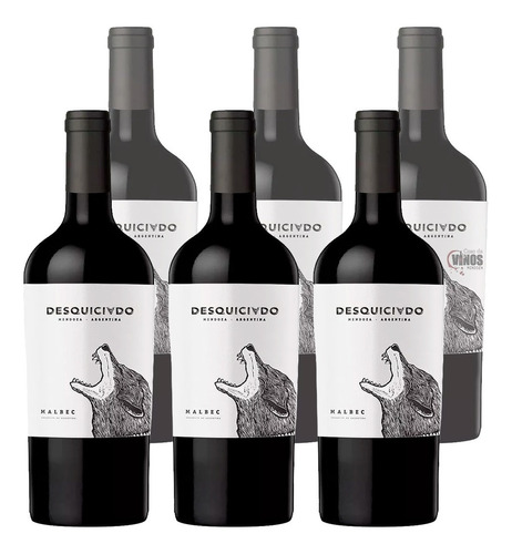 Vino Desquiciado Malbec 750 Cc Caja X6 Unidades