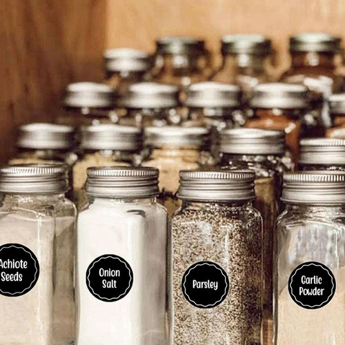 Etiquetas De Ingredientes Para Tarros De Especias, 144 Unida