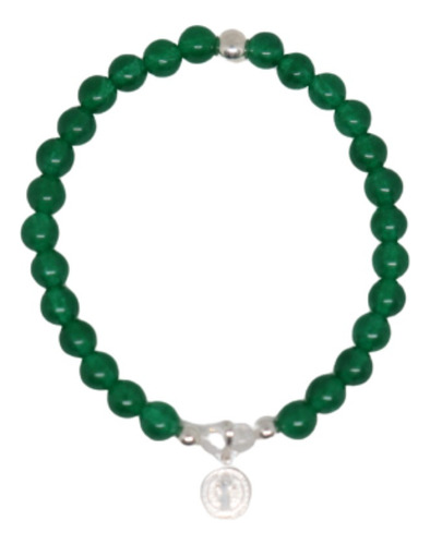 Pulsera En Cuarzo Jade Con Herraje En Plata #6