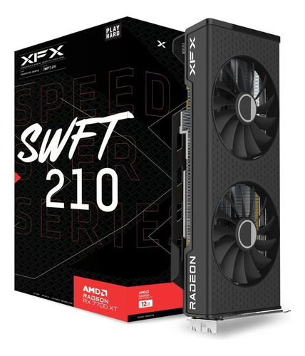 Placa gráfica para jogos Xfx Speedster Swft210 Radeon Rx 7700xt com 12 Gb Gddr6 Hdmi 3xdp, Amd Rdna 3 Rx-77tswftfa