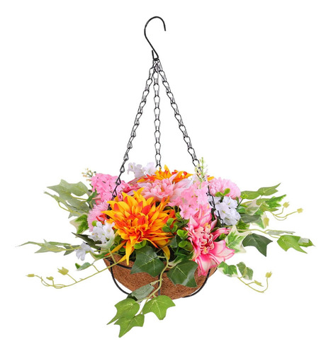 Cesta De Flores De Margaritas Artificiales, Cadena Colgante