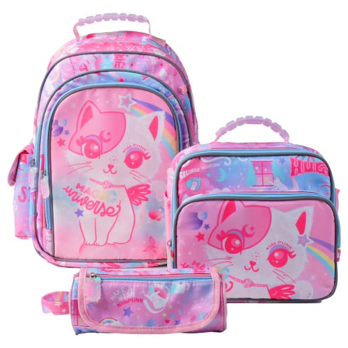 16 Inch Girls Mochila Con Caja De Almuerzo Y Pencil 8m6kg