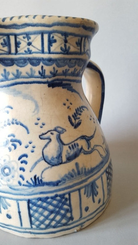 Imagen 6 de 9 de Antigua Jarra Cerámica Estilo Talavera. 7o 2311