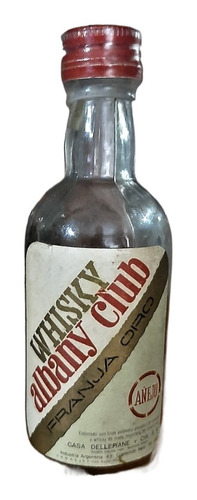 Botellita Miniatura Whisky Albany Club Añejo Franja Oro 1967