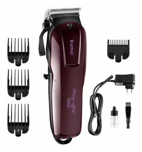 Maquina Cortar Cabelo Elétrico Profissional Kemei Km-2600