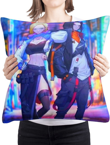 Cojin Almohada Androide N18 Y N17 Anime Diseño Fan 45x45cm  