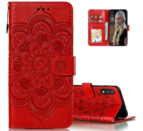 Funda Para Samsung Galaxy A01, Rojo/billetera/plegable/cu...
