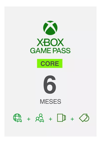 Xbox Game Pass Core ¡6 Meses Garantizados!