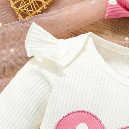 Conjunto Verano Bebé Mameluco De Algodón Y Pantalones Rosa Rosa 3-6 M