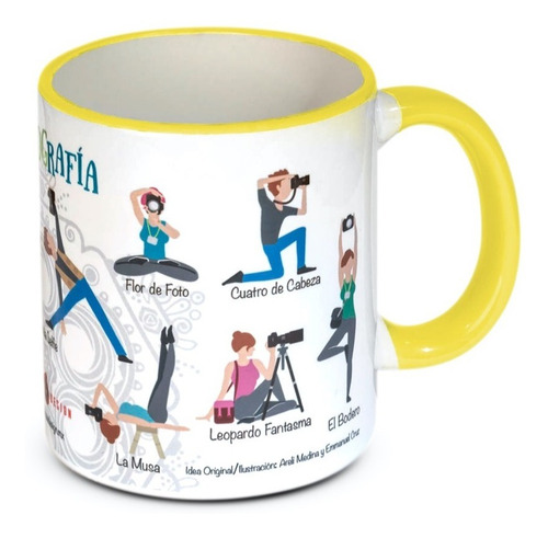 Taza Yoga De Fotógrafos. Diseño Original Fotoyografía.