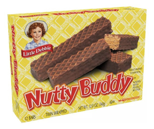 Little Debbie Nutty Buddy Wafer Bars, 12ct. 12oz (340g)