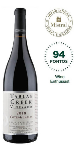 Vinho Côtes De Tablas 2019 Tablas Creek 750ml