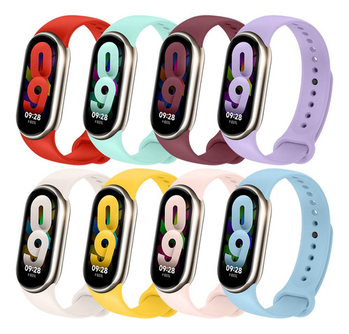 8 Correas Y Mica Cristal Para Xiaomi Mi Watch Band 8