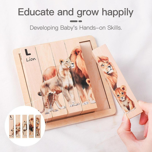 Rompecabezas De Madera Para Niños, Creativo, Rompecabezas
