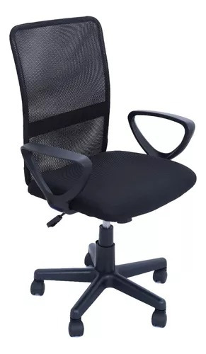 Oferta Cadeira Preta  Giro 360 Resistente - Qualidade Alta 