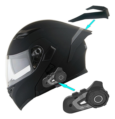 1storm Casco Modular De Cara Completa Para Motocicleta, Con 