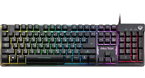 Teclado Retroiluminado Gamer Meetion Chroma Placa De Metal