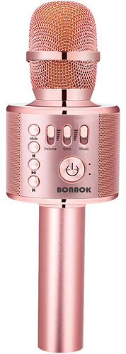 Bonaok Micrófono Inalámbrico De Karaoke Con Bluetooth, 3 En