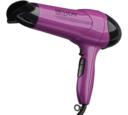 Secadora de cabello Revlon Essentials Control de frizz RVDR773 violeta y negra 110V