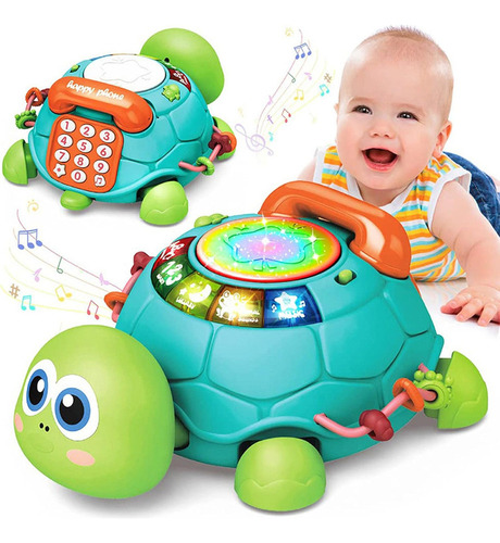 . Juguete Para Gatear Tortuga Sensorial Con Música