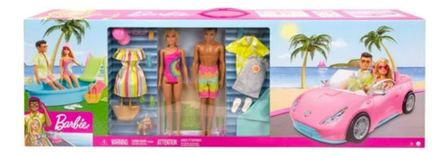 Set De Juego Barbie Vamos A Playa Con Ken Drop 002 Color Rosa