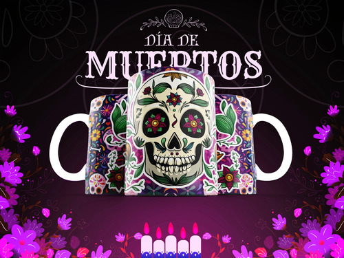 Taza Cerámica 11oz Día De Los Muertos Catrina 03