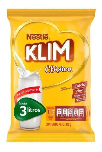 Leche Klim Clasica X360g