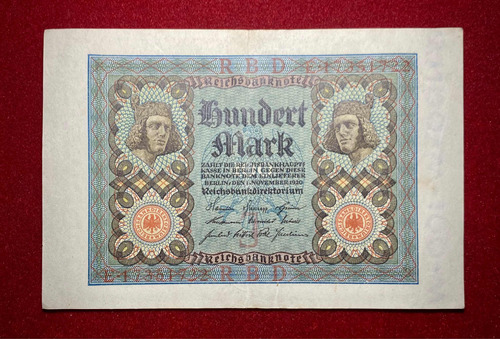 Billete 100 Marcos Alemania 1920 Pick 69 B Oferta