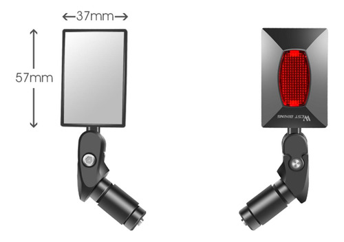 Espejo Retrovisor Universal Para Bicicleta De Carretera,