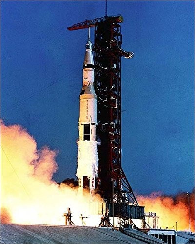 Apollo 11 saturn V Rocket Lanzamiento Nasa 11 x 14 haluro De