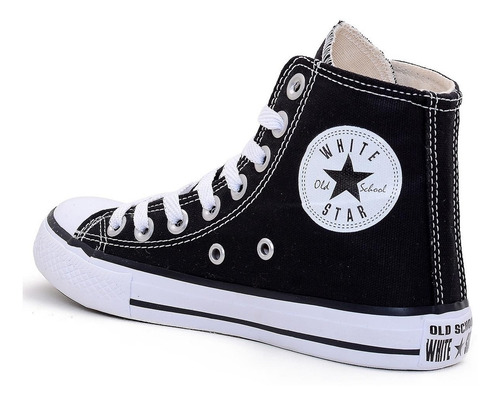 Imagem 3 de 3 de Tenis All Estrela White Star Cano Alto Botinha 30% Off