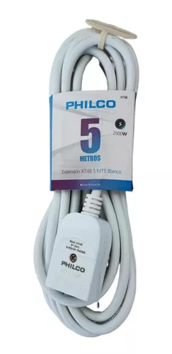 Alargador Corriente 4 Entradas 3 Metros Philco XT52 Blanco