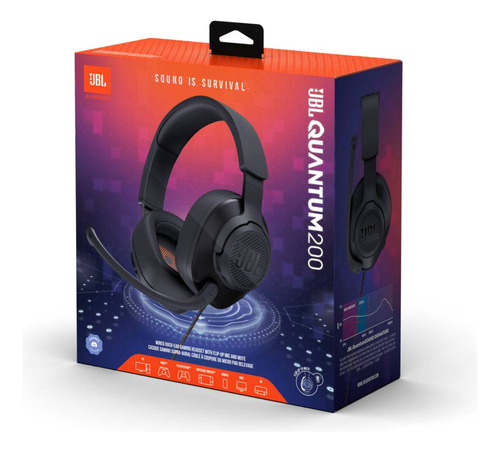 Audífonos Gamer Jbl Quantum 200 Negro Negro