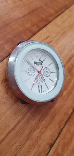 Reloj Puma Negro Con Fondo Blanco - Malla De Goma Negro Blanco Blanco (Usado)