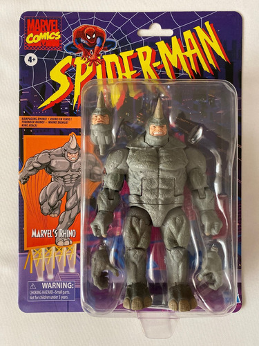 Rhino Spiderman Retro Marvel Legends Animated Series 21cms (Usado)