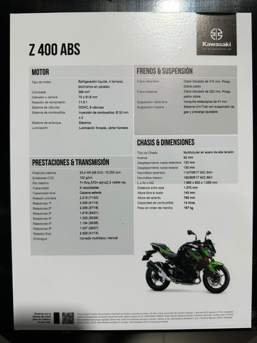 Imagen 8 de 25 de Kawasaki Z400 0km 2023