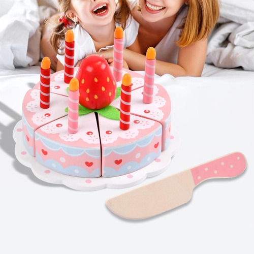 Juguete De Madera Para Pastel De Cumpleaños, Juguete Para