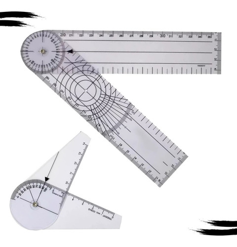 Kit Avaliacao Fisica Goniometro Grande Pequeno Fisioterapia
