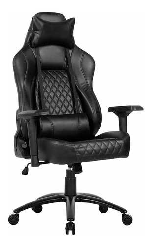 Imagen 3 de 7 de Sillón Silla Premium Gamer Pro Oficina Reclinable Negra 180°