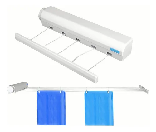 Tendedero Retractil Secador De Ropa Colgador Retractil Pared