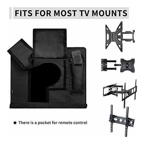 Funda Easy-going Para Tv Para Exteriores Sin Quitar Negra