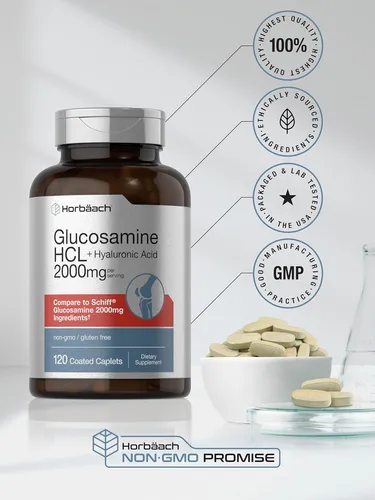 Glucosamina Hcl Con Ácido Hialurónico 2000 Mg 120 Comprimido Sabor
