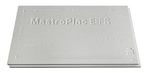 Mastroplac Eifs Placa Telgopor Steelframing 0.6x1.2 M