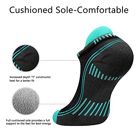 Kemisant Calcetines Para Correr Para Hombre, 6 Pares, Calcet