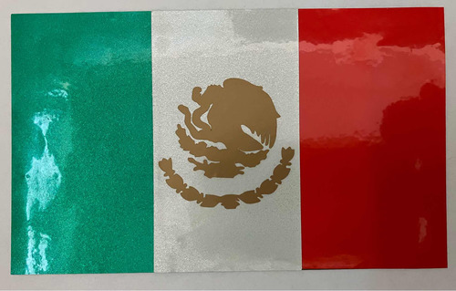 Sticker Bandera De México Reflejante