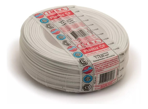 Cable Unipolar 1x2.5 Mm Blanco Cf - Imsa (rollo 100mts)