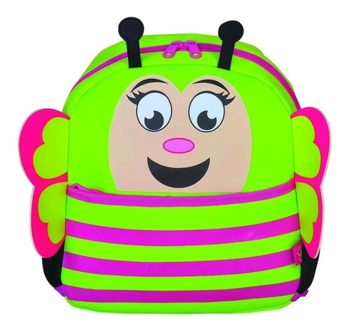 Mochila Infantil Termica Passeio Bolsa Escolar Bichinhos Cor Verde