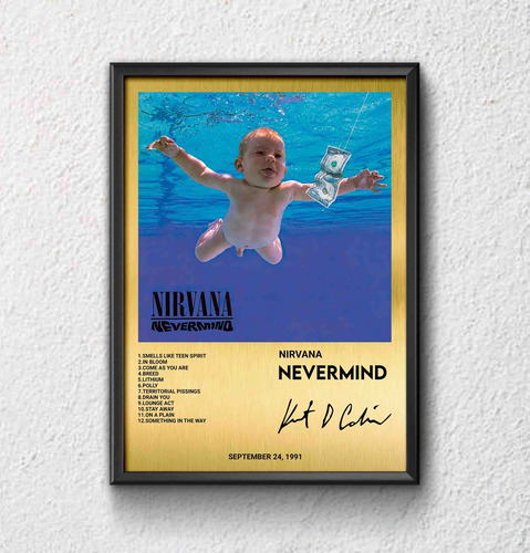 Cuadro Nirvana - Nevermind Madera & Vidrio (35x47)01