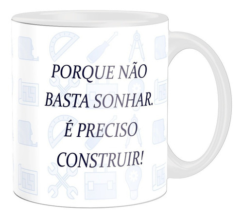 Caneca Engenharia - Profissões - Cerâmica - 325ml